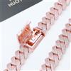 ESKEEM Gioielli Hip Hop 15mm Placcato in oro rosa Catena a maglie cubane Donne di lusso Uomo Bling Collana cubana con diamanti ghiacciati Regalo di Natale
