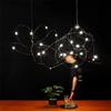 HomeLover Lampadario floccato di design Lampada a sospensione creativa lucciola per villa Soggiorno Reception dell'hotel Lampada a sospensione da tavolo da pranzo di lusso