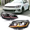 xunder Fari a LED per Volkswagen VW Golf 7 MK7 VII TDI TSI 2013-2017 Red Line E-Mark Gruppo lampade anteriori [Non adatto per GTI/R/GTD]
