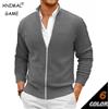 Animal Game Maglioni con cerniera da uomo Cappotti Maglioni slim fit Stand Camicetta fredda Maglieria Autunno Inverno Cardigan Maglione Caldo streetwear