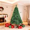 JUJU arte | Albero di Natale innevato 120-210 cm pieghevole, pino verde con supporto, struttura rimovibile, rami pieghevoli. Decorazioni natalizie e decorazioni per la casa.