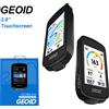 GEOID Ciclocomputer GPS GEOID CC700 Pro con touchscreen da 2,8 pollici, tachimetro per bici, navigazione con mappa globale, contachilometri per ciclismo compatibile con Strava