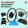 ESOULBIKE Kit di Conversione per Bicicletta Elettrica 48V 1500W 1000W, Motore a Mozzo Posteriore 72V 3000W 52V 2000W con Batteria da 20Ah 30Ah 35Ah
