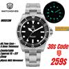 Watchdives WD5513M Orologio subacqueo da 40,7 mm Miyota 90S5/9015 Automatico Zaffiro 200M Impermeabile BGW9 Lume Stile vintage