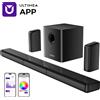 ULTIMEA Soundbar 9.1 canali Dolby Atmos Staccabile con Luce RGB, Controllo App, Sistema Audio Surround Home Theater per TV