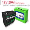 DAWEIKALA Batteria Ricaricabile LiFePO4 12V 20Ah a Ciclo Profondo con BMS 20A per Sistemi di Energia Solare ed Eolica, Campeggio e Giocattoli Elettrici