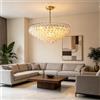 NONE Lampadario di Lusso in Vetro, Illuminazione a Soffitto Moderna, Grandi Lampadari per Soggiorno, Luci Pendenti, Lampadario in Cristallo