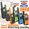 BAOFENG 2 Pezzi Baofeng F22 PMR 446 Mini Radio Bidirezionale con Ricarica Type-C, Senza Licenza, Torcia Portatile, Walkie Talkie per Campeggio e Caccia