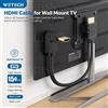 NONE Cavo HDMI ad angolo retto a 90 gradi, 4K, ad alta velocità, da maschio a maschio, lunghezza 150 cm, per televisori, console di gioco, collegamenti audio e video domestici.