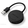 NONE Hub USB 2.0 rotondo con 4 porte, splitter USB intelligente dotato di porta di alimentazione Micro USB, trasferimento dati ad alta velocità fino a 480 Mbps per laptop e PC.
