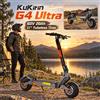 Kukirin Monopattino elettrico pieghevole KuKirin G4 Ultra, con pneumatici a camera d'aria da 11 pollici, batteria da 60 V e 20 Ah, sospensioni anteriori e posteriori, doppi freni a disco, schermo a LED con