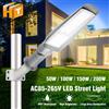 Hunta Lampione stradale a LED AC85-265V IP66 impermeabile per esterni, lampada stradale ad alta luminosità con chip SMD3030, 5000K bianco luce diurna, disponibile in 50W 100W 150W 200W per strade,