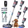 Grenintol Aspirapolvere senza fili 85000Pa, autonomia di 80 minuti, con sensore automatico, aspirapolvere a bastone, contenitore per la polvere da 1,8L, 5 livelli di aspirazione, sistema anti-groviglio,