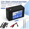 DAWEIKALA Batteria 12V 30Ah, pacco batterie al litio 18650, spruzzatore 20A, BMS integrato, illuminazione LED per campeggio, batteria per giocattoli, caricabatterie 12,6V 3A.