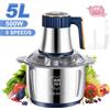 NONE Tritacarne Elettrico da 5L, Trituratore Alimentare in Acciaio Inox 304, Affettatrice Multifunzione per Verdure, Tritatutto, Processore per Alimenti per Bambini