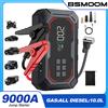 BSMOOM 【BSMOOM】Avviatore di emergenza per auto 9000A con compressore d'aria 150PSI, booster portatile 12V, power bank 16000mAh, luce LED, protezione intelligente a 6 livelli per veicoli a benzina e diesel