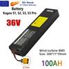 DAGENLY Batteria agli ioni di litio ricaricabile con BMS, 36V 10S3P 100Ah 18650 500W, adatta per monopattini elettrici KUGOO S1 S2 S3 XT60 XT30