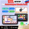 AUTOTOP Adatto per Volkswagen VW Passat B6 B7 T5 Tiguan Touran Golf POLO, schermo multimediale Linux da 7/9 pollici, CarPlay wireless, Android Auto, autoradio Bluetooth.