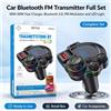 NONE Trasmettitore FM per auto con Bluetooth 5.0, caricabatterie rapido PD 20W e QC3.0 18W, funzione vivavoce, luce ambientale RGB e adattatore per accendisigari.