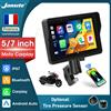 Jansite 5/7'' Sistema Smart Portatile per Moto con Carplay Wireless e Android Auto, Monitor di Navigazione Moto con Schermo Touch, IP67 Impermeabile, Lettore Multimediale Video per Moto, WIFI, Doppio