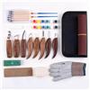 HUQINWU 23 Pcs Strumenti per Intaglio del Legno per adulti, bambini, principianti | Include coltello da intaglio, blocco di legno e guanti antitaglio, coltelli da intaglio legno, professionale intaglio