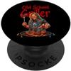 Griller und Heavy Metal Designs Old School Grill Fan sul barbecue sferico PopSockets PopGrip Adesivo