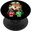 Bahaa's Tee Divertente arte telefonica giapponese Boss Calling Shiba Inu PopSockets PopGrip Adesivo