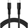 Belkin Cavo da USB-C a USB-C intrecciato, ecosostenibile (2 m, 240 W), Cavo USBC di Ricarica Rapida flessibile per iPhone 16, Galaxy S25, Pixel 9, MacBook, iPad Pro - Nero (USB-C 2.0)