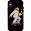 Graphic Apparel Store for Skateboard Cof Custodia per iPhone X/XS Yeti Coffee Skateboard Character Art per gli appassionati di skateboard