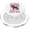 October Queen Wolf Birthday Apparel Ottobre Regina Lupo Dal 2019 Halloween 7° Compleanno PopSockets PopGrip per MagSafe