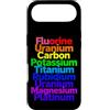 Science Teacher Modern Pop Chemistry Custodia per iPhone Air Elemento divertente dicendo fluoro uranio carbonio potassio