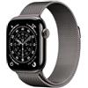 Apple Watch Series 11 GPS + Cellular, Cassa 42 mm in titanio ardesia con Loop in maglia milanese ardesia - Misura unica