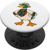 Ornitologia Natura Passione e Animali Di Germano reale col binocolo per chi ama il birdwatching arte PopSockets PopGrip Adesivo