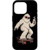 Graphic Apparel Store for Skateboard Cof Custodia per iPhone 16 Pro Yeti Coffee Skateboard Character Art per gli appassionati di skateboard