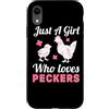 Chicken Gifts For Women & Chicken Gag Gi Custodia per iPhone XR Donne ragazze amanti dei polli I Just A Girl Who Loves