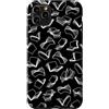 Grandio Design Library Book Lover Custodia per iPhone 11 Pro Max Bookworm Book Lover Minimalist Books Flock Pattern Nero