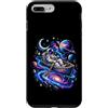Cosmic Oars Custodia per iPhone 7 Plus/8 Plus Astronauta remare una barca di legno attraverso l'arte spaziale cosmica