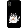 Drummer Gifts Cat Lover Gifts Drummer Ac Custodia per iPhone X/XS Gatto divertente che indossa occhiali da sole che gioca la