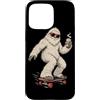 Graphic Apparel Store for Skateboard Cof Custodia per iPhone 15 Pro Max Yeti Coffee Skateboard Character Art per gli appassionati di skateboard