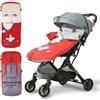 Interbaby Sacco Passeggino Invernale Universale Interbaby | Copri Passeggino Universale Morbida | Sacco Termico per Ovetto Rimovibile, Doppia Apertura, Facile da Lavare, Materiali Anallergici, Ratita Rosso