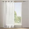 Douceur d'Intérieur, Yoko - Tenda con occhielli, 140 x 280 cm, effetto lino, colore: Bianco