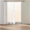Douceur d'Intérieur, Tenda con Anelli (140 x 240 cm) Lignis Bianco, Velo Sabbiato Fili Tagliati