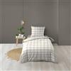 douceur d'intérieur, Parure da letto 100% cotone, 140 x 200 cm, motivo vittoria, 2 pezzi, finitura a pressione, morbida, leggera, comoda, facile da pulire