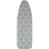 WENKO Copriasse da stiro 125x45 cm, 50% risparmio di tempo, cotone | OEKO-TEX, più veloce con riflesso del calore, per ferro da stiro a vapore, con imbottitura confortevole e clip di tensione