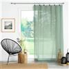 Douceur d'Intérieur, Tenda con Anelli (140 x 240 cm) Linka Salvia, Voile Tessuto