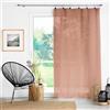 Douceur d'Intérieur, Tenda con Anelli (140 x 240 cm) Linka Blush, Voile Tessuto