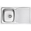 JASSFERRY Lavello da cucina Vasca singola in Acciaio Inox Spazzolato, scolapiatti reversibile Lavandino, con set di rifiuti
