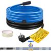 WDKXCN Cavo Scaldante Antigelo, 6M Cavo Riscaldante Autoregolante con Termostato Incorporato per Protezione di Tubi Acqua, Serpentina Riscaldante Filo Cavi Termici per Tubi Domestici Piante Grondaie