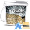 DecorRom Convertitore di ruggine della vernice, riformatore di ruggine da a base di acqua e primer di metallo, vernice preventiva con nera semi-brillante per metallo e ruggine anti-arte