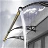 KDDFN Tettoia Pensilina ad Arco,Pensilina da Esterno,Tettoia per Porta Silenziose,Copertura in Policarbonato con Protezione UV,Pensilina Copriport,con Staffa in Alluminio (60x150cm/24x59,C)